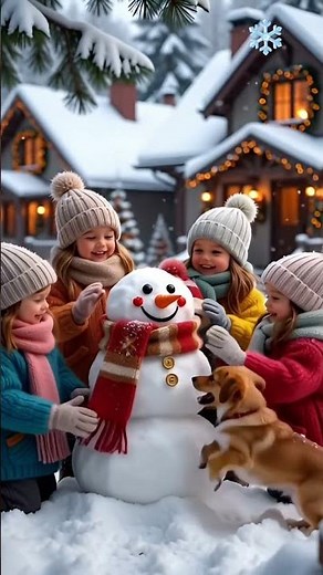 Children Making a Beautiful Snowman ⛄❄️ | Cute Winter Fun Moments