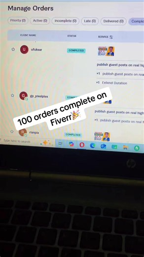 100 Orders Complete on Fiverr: How I Reached My First 100 Sales