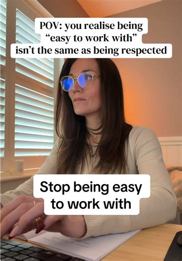 A lot of people are praised early in their careers for being “easy to work with.” Helpful. Agreeable. Always saying yes. But being respected at work often comes from clear opinions, boundaries and confidence in meetings. It’s a different skill set. #confidenceatwork #corporatetips #careeradviceforwomen #careerprogression #creatorsearchinsights