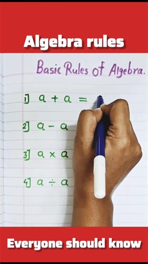 basic rules of algebra everyone should know this #maths #learn #viral #education #algebra #basic