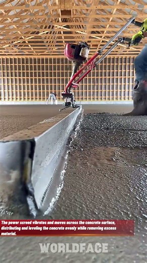 Perfect Concrete Floor Leveling Using Power Screed Machine