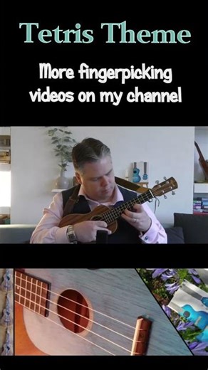 Tetris Theme Fingerpicking SHORT | Mr B's Ukulele Channel #ukuleletutorial #musicvideo #music