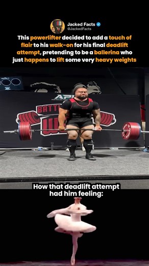 This powerlifter decided to add a touch of flair to his walk-on for his final deadlift attempt