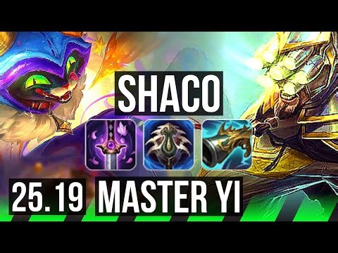 SHACO vs MASTER YI (JGL) | Godlike | KR Master | 25.19