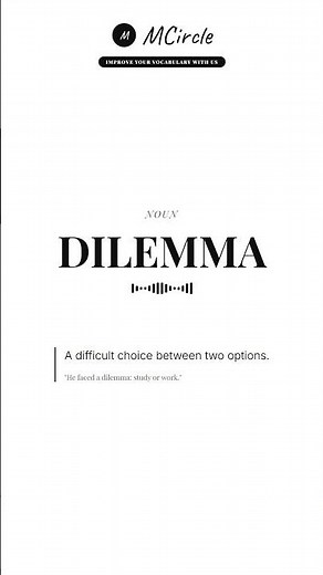 Learn English: What is Dilemma? | Vocabulary Shorts