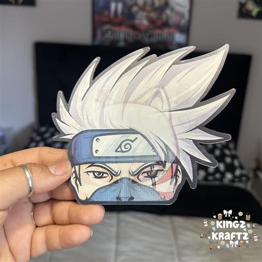 Anime 3D Motion Peeker Sticker | Waterproof Vinyl Decal | Kakashi Hatake