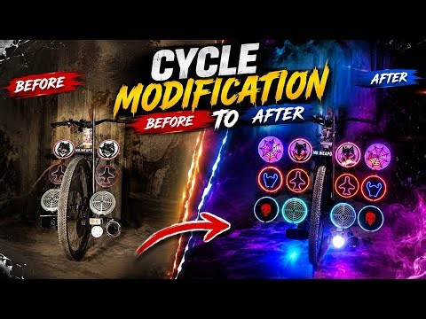 CYCLE MODIFICATION 🔥 Before vs After | Crazy LED Cycle Transformation 😱