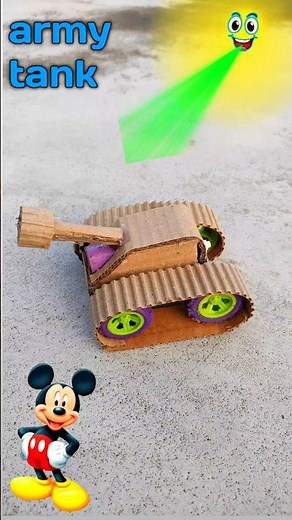 how to make cardboard army tank #project #science #viral