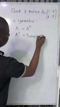 SYMMETRICAL MATRIX #fyp #everyone #maths