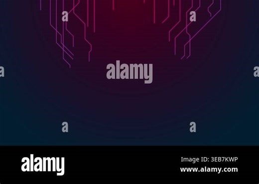 Abstract neon blue purple tech circuit board lines motion design Stock Video Footage - Alamy
