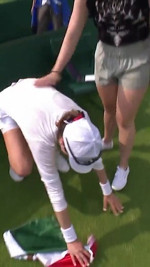 The pure emotion of qualifying for #Wimbledon 💜💚