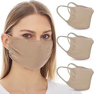 Reusable Face Cloth Mask with double Layer Protection (3 Pcs)- Washable & Breathable Face Mask for Adults