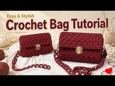 Elegant Circle Motif Crochet Bag Tutorial | Unique Two-Layer Handbag with Lining