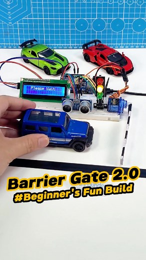 Build a Smart Traffic Barrier with Arduino!#Arduino #SmartGate #UltrasonicSensor #DIYProjects #TechTutorial #STEMEducation #ParkingSystem #ElectronicsProjects #HomeAutomation #ServoMotor | SunFounder Makerspace
