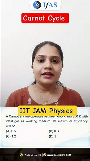Carnot Cycle | Thermodynamics | IIT JAM Physics | IFAS