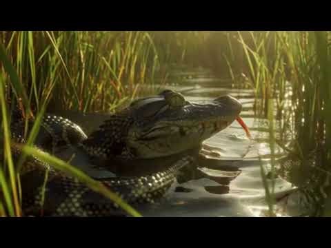“Alligator vs Giant Python in Florida Everglades 🐊🐍 (Realistic POV Fight)”