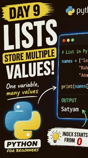 Day 9 learning python #Python #LearnPython #PythonForBeginners #Coding