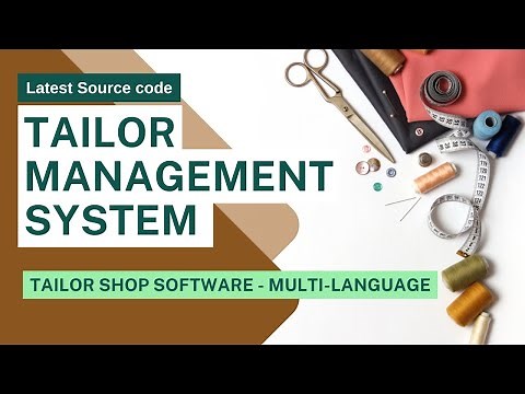 Tailor management system project | Tailor shop management system | Tailor shop software