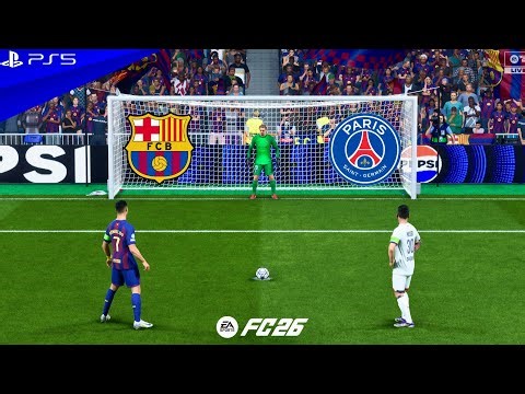 FC BARCELONA VS PSG | UCL FINAL | RONALDO VS MESSI | FC 26 PENALTY SHOOTOUT - PS5