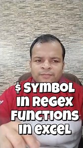 Use of $ in regex in excel #xlgenai #excel #vikaljain | Excel By Vikal