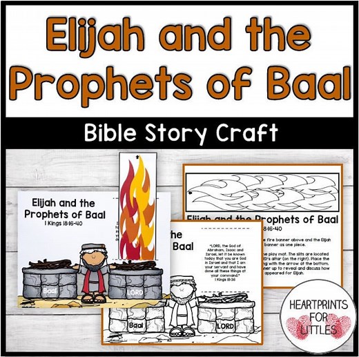 Elijah and the Prophets of Baal Bible Craft, Sunday School Activity and Craft (digital Download) - Etsy