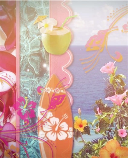 ⊹ ࣪ ˖🌺˚₊༘⋆ hibiscus moodboard ( taking requests ) #aesthetic #moodboard #beach #summer #hibiscus