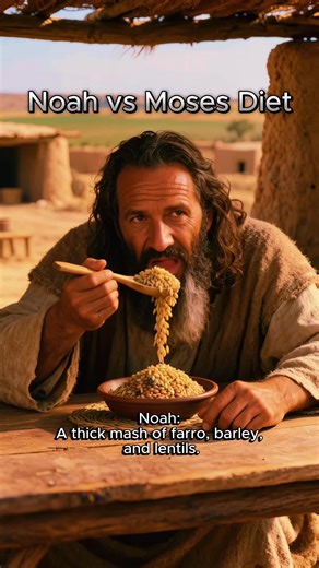 Noah VS Moses Diet! Which one is better? #foodhistory #foodasmr #noah #moses #historytok