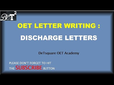 OET Discharge Letter Writing