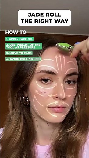 Beginner Jade Roller Tutorial #beautyhacks #skincare #jaderoller