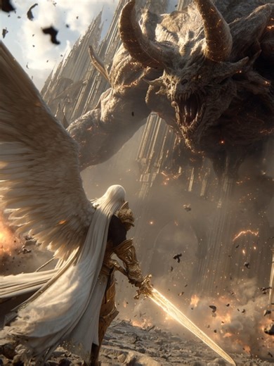 Archangel Battles The King of the Abyss | Angel vs Demon Battle #archangel #angel #angelvsdemon #heaven #heavenvshell #battleofheaven #guardianangel #faith #divine #spiritual #cinematic #aiart #fyp