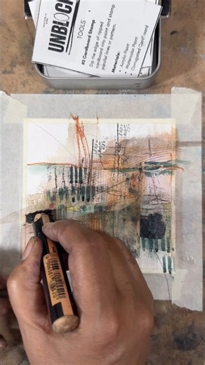 Making ALL the Mixed Media Marks! #shorts #mixedmedia #art