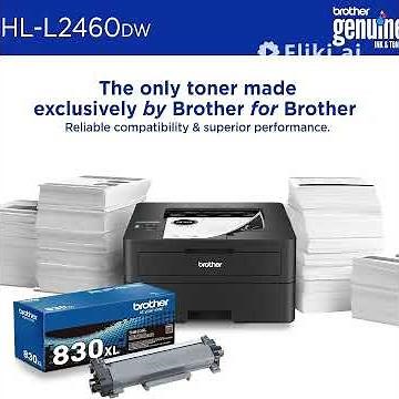 Brother HL-L2460DW Wireless Compact Monochrome Laser Printer, Duplex, Mobile Printing, Black White