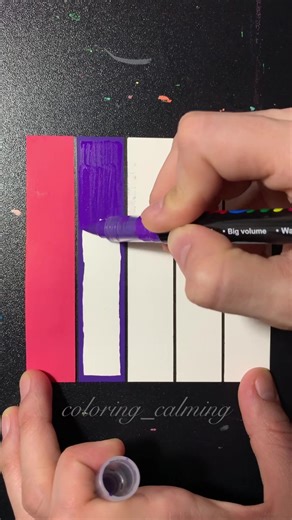 Relaxing ASMR Coloring Experience with Acrylic Markers