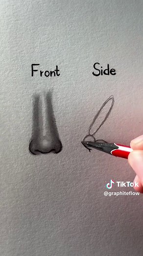How to Draw a Nose: Front vs. Side View
