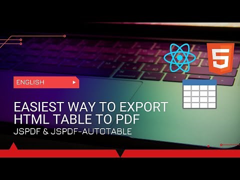 How to export html table to pdf