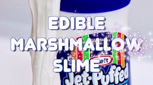 PRINTABLE RECIPE --> https://thesoccermomblog.com/super-stretchy-edible-marshmallow-fluff-slime/ | The Soccer Mom Blog - Positive Inspiration for Moms