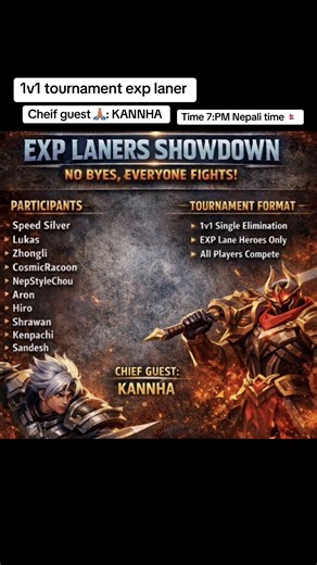 1v1 EXP Laner Showdown Tournament in Nepal
