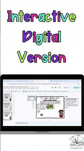 Compare and Contrast Story Elements Anchor Charts