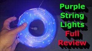 Watch Purple String Lights - Full Review - 150 LED Blacklight Rope on Amazon Live