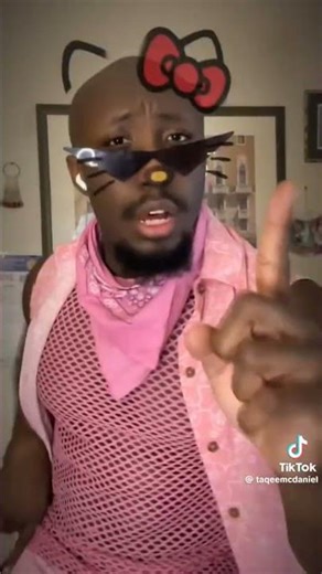 black man as hello kitty