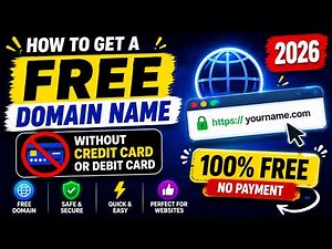 How to Get a FREE Domain Name Without Credit Card or Debit Card (2026)