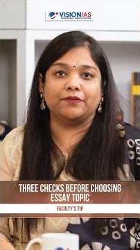 "Three Checks Before Choosing Essay Topic