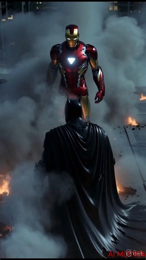 The Ultimate Clash: Bruce Wayne vs Tony Stark 🦇#shorts #marvel #dc #ironman #batman #ai
