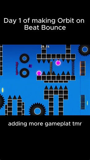 Day 1 of remaking ORBIT on Beat bounce #geometrydash #roblox #beatbounce #gd #gaming #gameplay