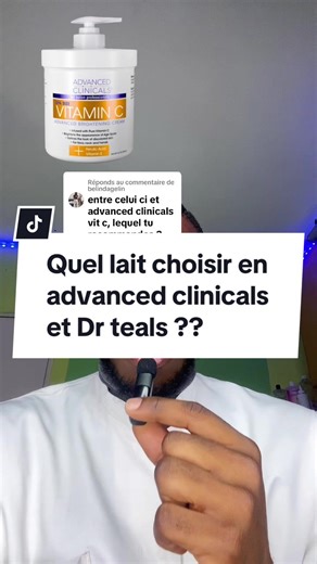Quel lait choisir entre advanced clinicals et Dr Teals ?