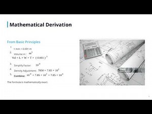 Steel Plate Weight Calculation
