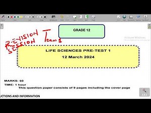 Life Sciences Grade 12 Term1 : March Exam Past Paper.