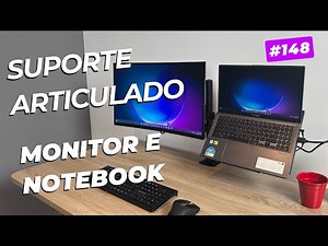 Articulated Support for Monitor and Notebook - Organizes your setup and improves your posture whi...