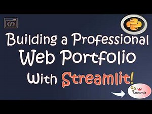 Building a Professional Web Portfolio with Python and Streamlit!