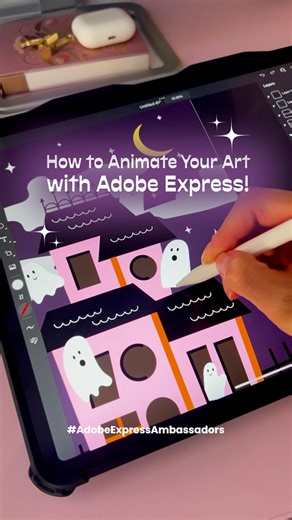 6.3K views · 30 reactions | How to animate your art using Adobe Express #AdobeExpress #animation #digitalart | Threeologie | Facebook